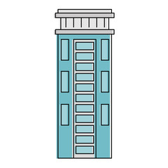 building front isolated icon