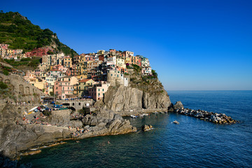 Fototapeta na wymiar Manarola is a small town,In the province of La Spezia, Liguria, northern Italy.