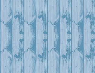 Fototapeta na wymiar Blue seamless wooden texture. Vector. Planks background.
