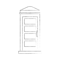 phone booth isolated icon