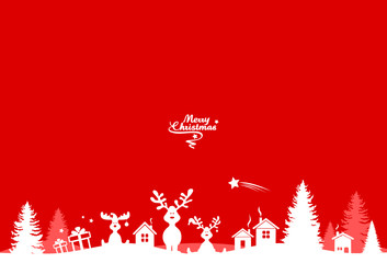 Weihnachten Landschaft Elche