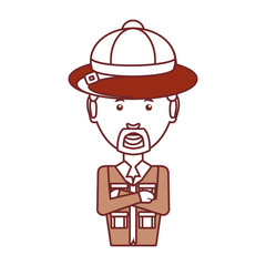 safari man  vector illustration