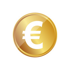 Gold Münze - Euro Zeichen