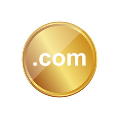 Gold Münze - .com Webadresse