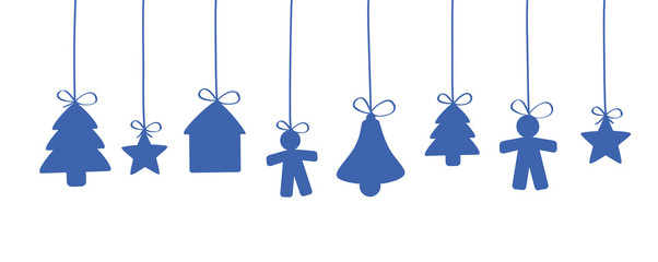 weihnachtssymbole tanne lebkuchenmann glocke stern