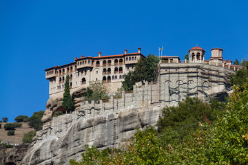 Fototapeta premium Great Meteoron monastery at the Meteora rock monastery complex, Greece