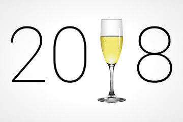 2018 modern background with champagne