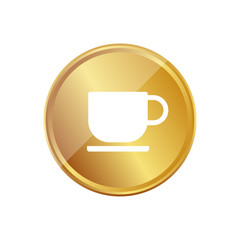 Gold Münze - Kaffeetasse