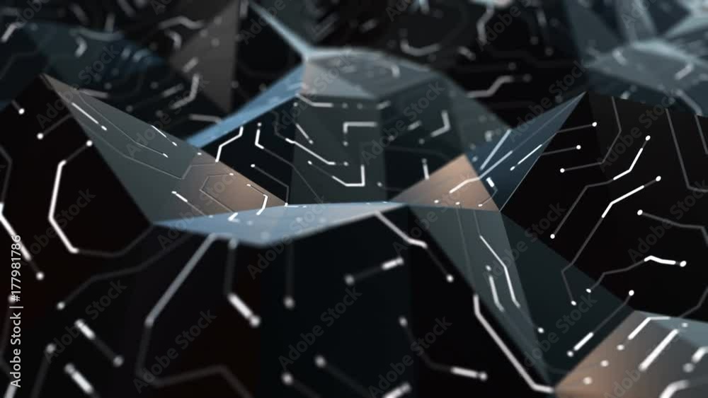 Poster abstract circuit board futuristic background. server computer code processing technology with bokeh.