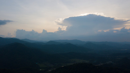 View of sunset in the evening 