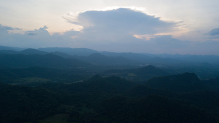 View of sunset in the evening 