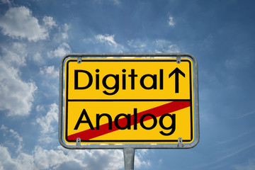 Digital Analog Ortsschild 