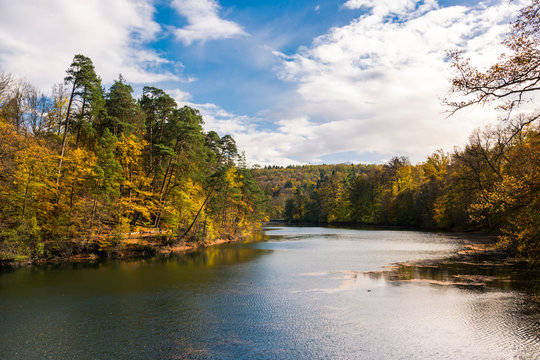 Suttgart Baerensee Lake Autumn Forest Landscape European Destination Beautiful Weather Fall