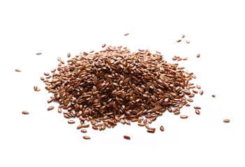 Flaxseed isolated on white background
