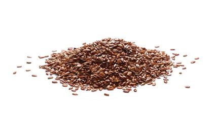 Flaxseed isolated on white background