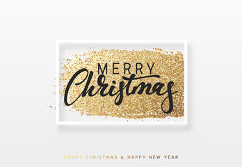Christmas and New Year luxury gold background