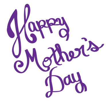 Happy Mother's Day Purple Lettering