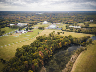Aerial of Fall Foliage in New Jersey