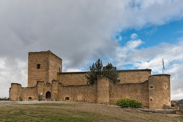Fototapeta na wymiar The Castle of Pedraza is an ancient fortress located in the town of Pedraza. Spain.