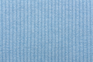 Blue cotton striped knitting fabric background