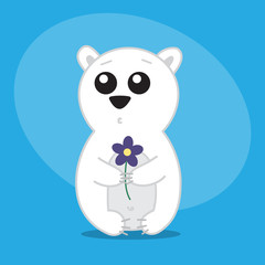 Bear cartoon flat card