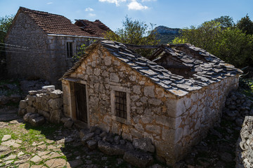 Building in the ghost village of Donja Nakovana