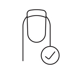 Healthy fingernails linear icon