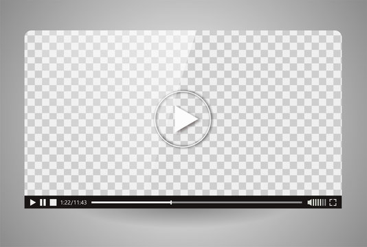 Design of the video player. Interface movie media play bar