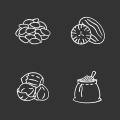Spices chalk icons set