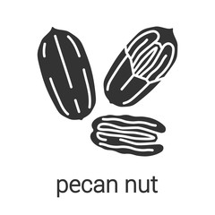 Pecan nut glyph icon