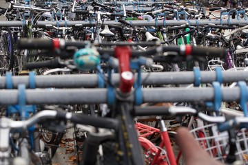 Parkierte Fahrräder in Luzern