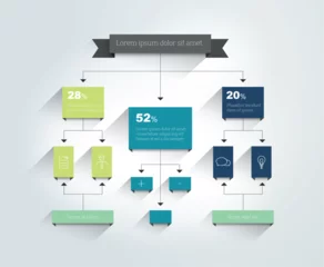 Foto op Plexiglas Flowchart. Scheme, diagram, chart. Infographic. © kubko