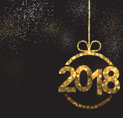 Black 2018 New Year background.