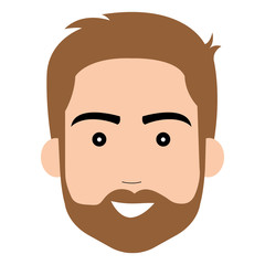 young man head avatar character
