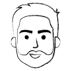 young man head avatar character