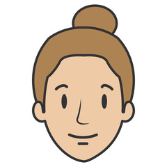 beautiful woman head avatar character
