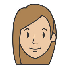 beautiful woman head avatar character