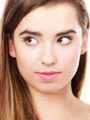 Obraz premium Closeup portrait of young teenager woman.