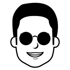 young man head avatar character