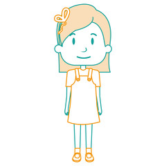 beautiful little girl character