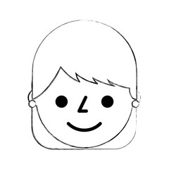 young woman profile happy character image