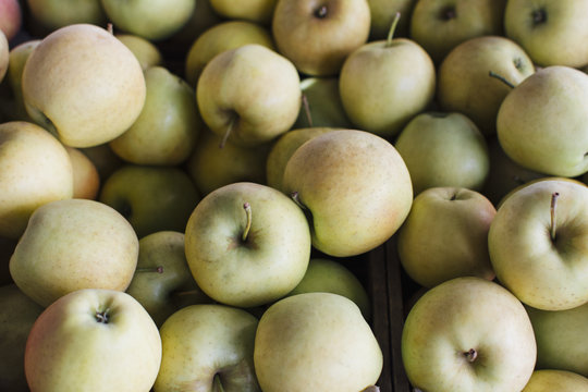 Crate filled with apples