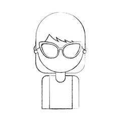 portrait young woman female avatar