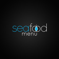 seafood fish logo design background