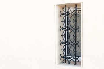 Window with iron shutters