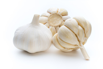 Garlic isolated on the white background.