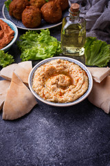 Hummus and pita bread