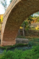 Fototapeta na wymiar Stone Bridge over Tuejar River