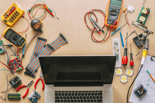 Electronics Engineer's Workspace