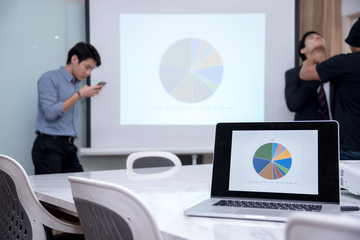 Fototapeta na wymiar business team prepare presentation in meeting room